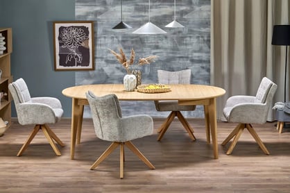 Okrúhly stôl Zoreli 120-200x120 cm rozkladací - prírodný dub Stôl okragly Zoreli 120-200x120 cm rozkladany - Dub prírodné