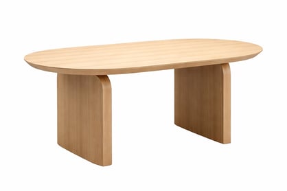 Ovalný stôl Daxori 180-260x100 cm rozkladací - prírodný dub