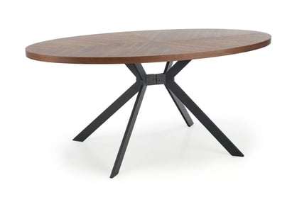 Oválny stôl Locarno 170x90 cm - orech / čierna