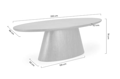 Oválný stůl Lunver 220x98 cm - ořech Stůl owalny Lunver 220x98 cm - ořech