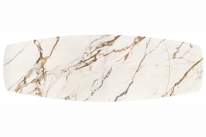 Biely rozkladací stôl Virex 200-300x100 cm - mramor a orech Stôl prostokatny Virex 200-300x100 cm rozkladany - Biely mramor / Orech