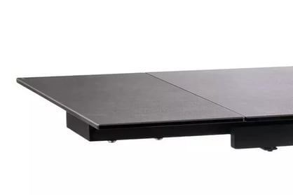 Rozkladací stôl Zanivo 120-180x80 cm keramický - tmavo šedý mramor / čierny Stôl prostokatny Zanivo 120-180x80 cm rozkladany - šedý mramor / Čierny