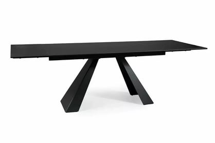 Rozkladací stôl Zanivo 160-240x90 cm keramický - čierny mramor / čierny Stôl prostokatny Zanivo 160-240x90 cm rozkladany - Čierny mramor / Čierny