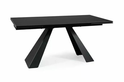 Rozkladací stôl Zanivo 160-240x90 cm keramický - čierny mramor / čierny