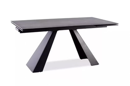 Rozkladací stôl Zanivo 180-260x90 cm keramický - sivý mramor / čierny Stôl prostokatny Zanivo 180-260x90 cm rozkladany - šedý mramor / Čierny