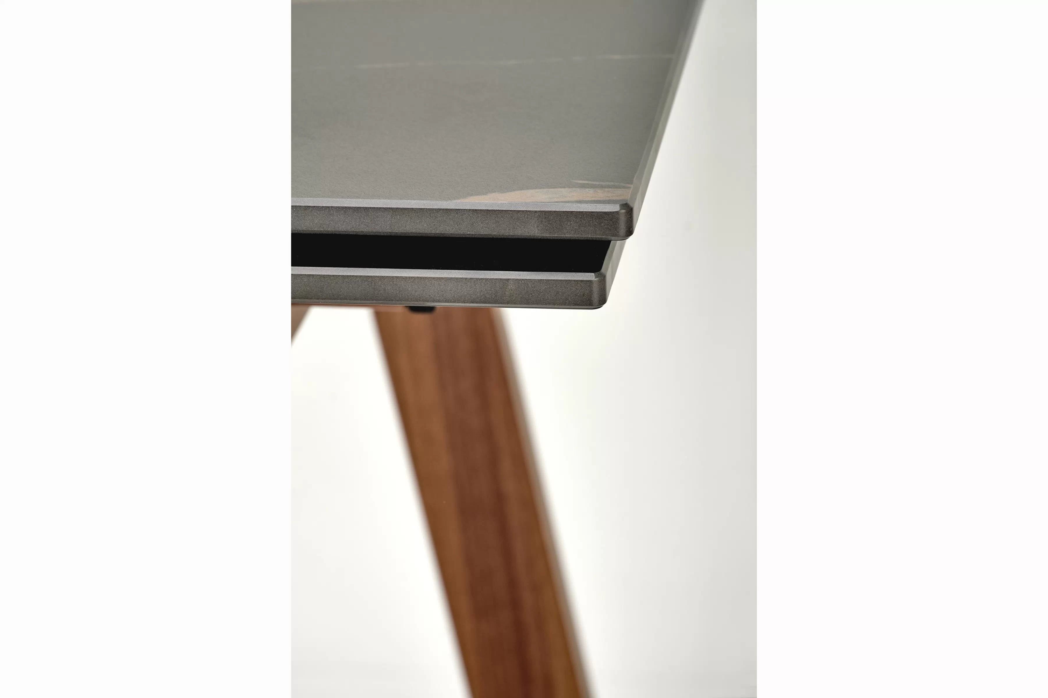 Rozkladací obdĺžnikový stôl Zantara 140-200x82 cm - čierny mramor / orech Stôl prostokatny Zantara 140-200x82 cm rozkladany - Čierny mramor / Orech