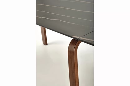 Rozkladací obdĺžnikový stôl Zantara 140-200x82 cm - čierny mramor / orech Stôl prostokatny Zantara 140-200x82 cm rozkladany - Čierny mramor / Orech