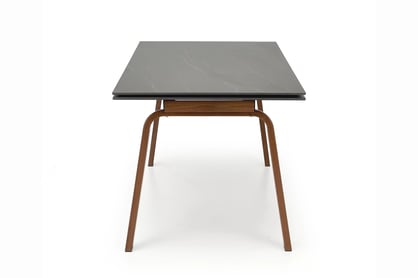 Rozkladací obdĺžnikový stôl Zantara 140-200x82 cm - čierny mramor / orech Stôl prostokatny Zantara 140-200x82 cm rozkladany - Čierny mramor / Orech