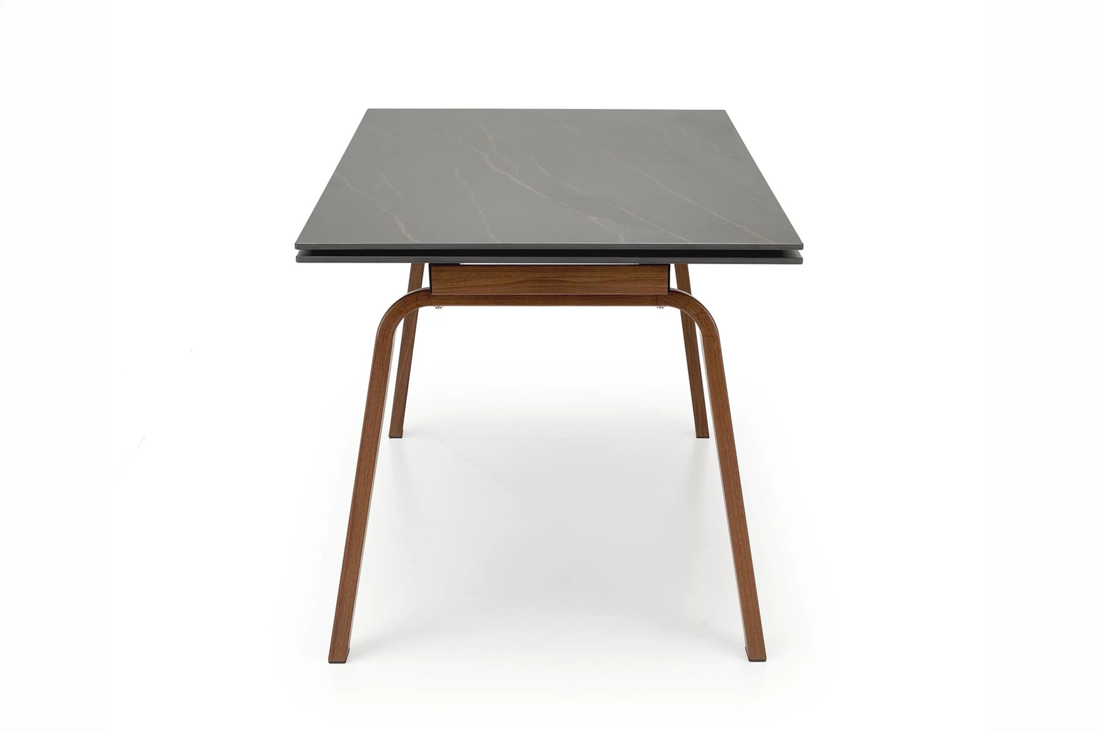 Rozkladací obdĺžnikový stôl Zantara 140-200x82 cm - čierny mramor / orech Stôl prostokatny Zantara 140-200x82 cm rozkladany - Čierny mramor / Orech