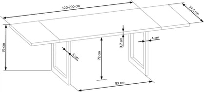 Jídelní stůl Radus 120x78 cm - dubový masiv / dub přírodní stůl radus 120x78 dřevo lite debowe - Dub přírodní