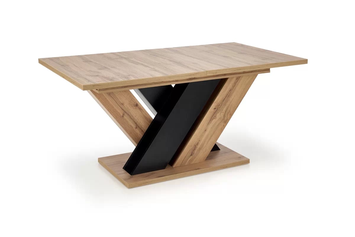 Rozkládací stůl Silvano 160-200x90 cm - dub wotan / černá Stůl rozkládací 160-200x90 brandon - Dub wotan / Černý