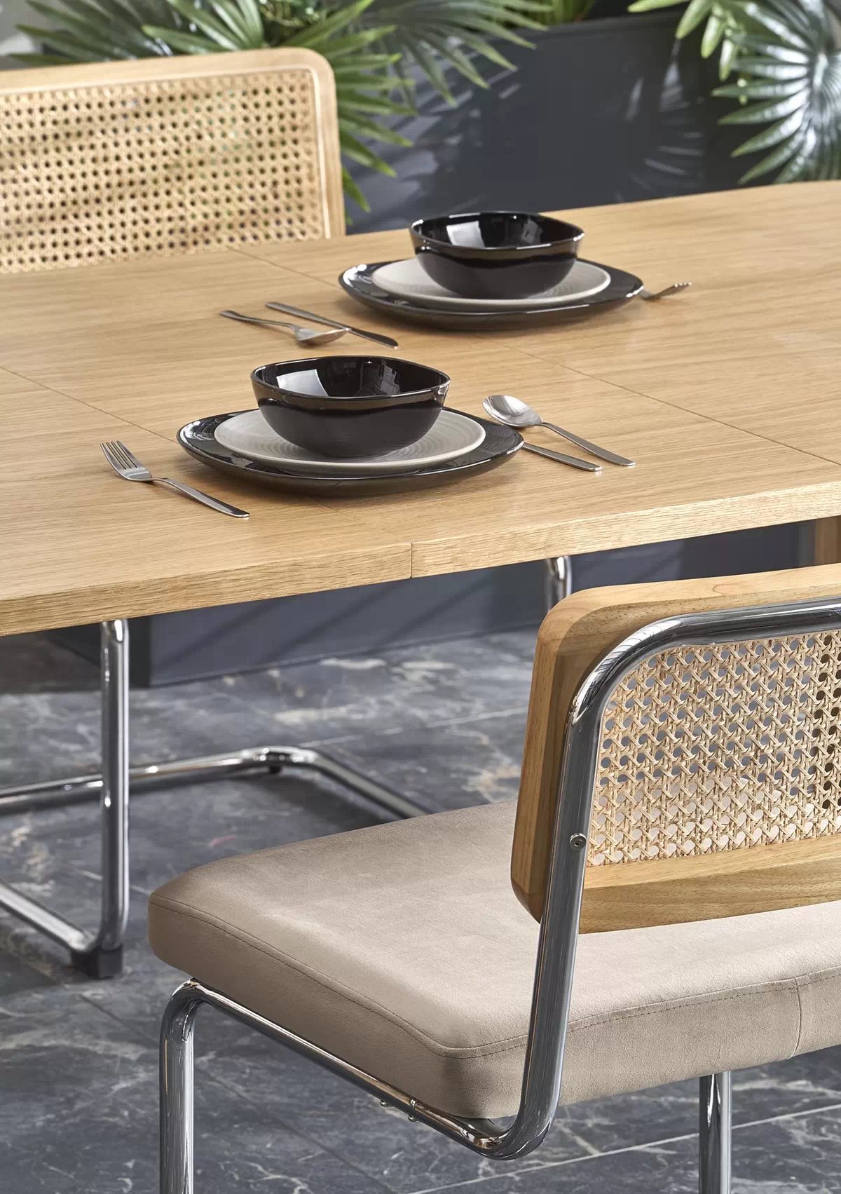 Rozkladací stôl Gravon 160-240x100 - prírodný dub Stôl rozkladany 160-240x100 elefante prostokat - Dub prírodné