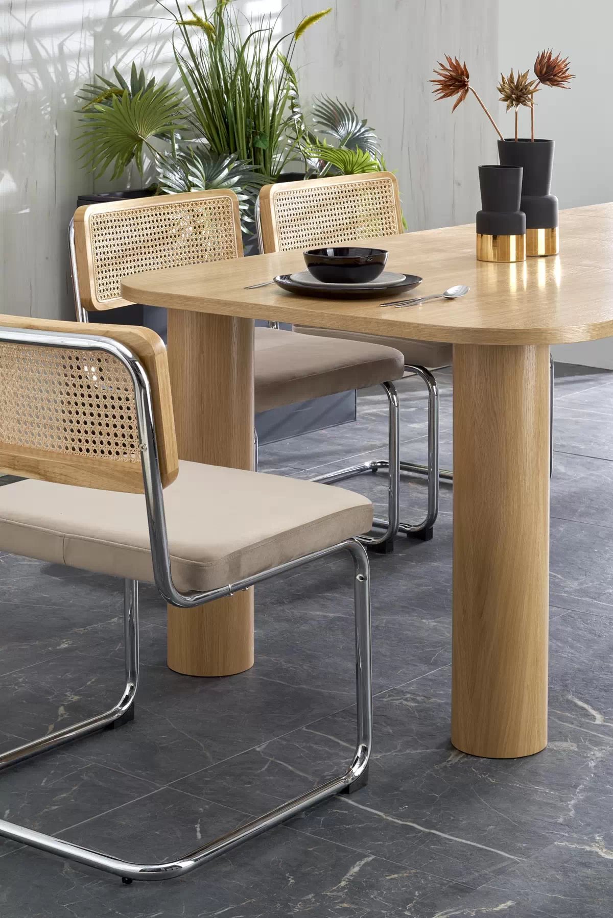 Rozkladací stôl Gravon 160-240x100 - prírodný dub Stôl rozkladany 160-240x100 elefante prostokat - Dub prírodné