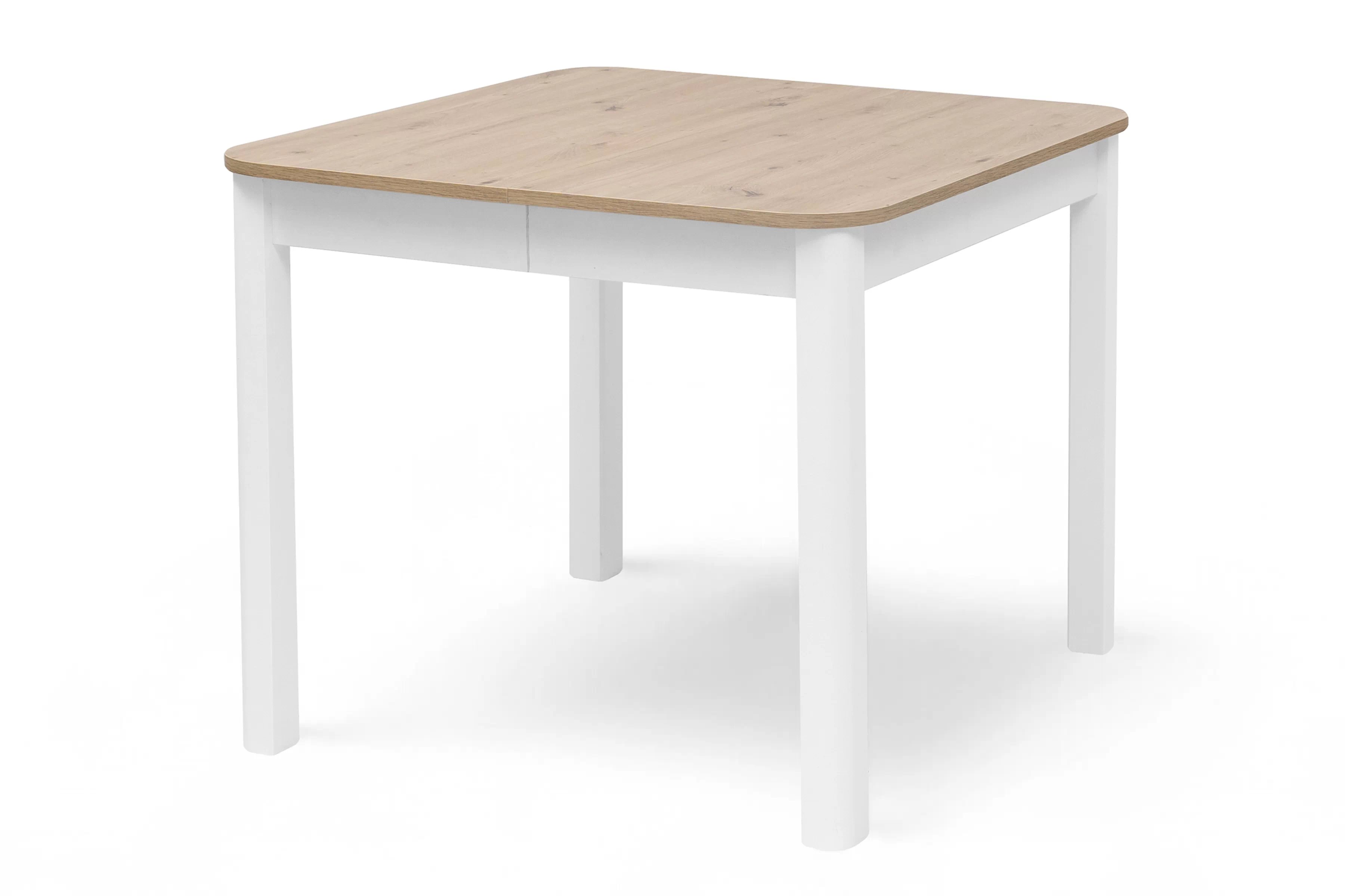 Rozkládací jídelní stůl Biatro 90-130x90 cm - dub artisan / bílá Stůl rozkladany Biatro 90-130x90 cm - dub artisan / bílá