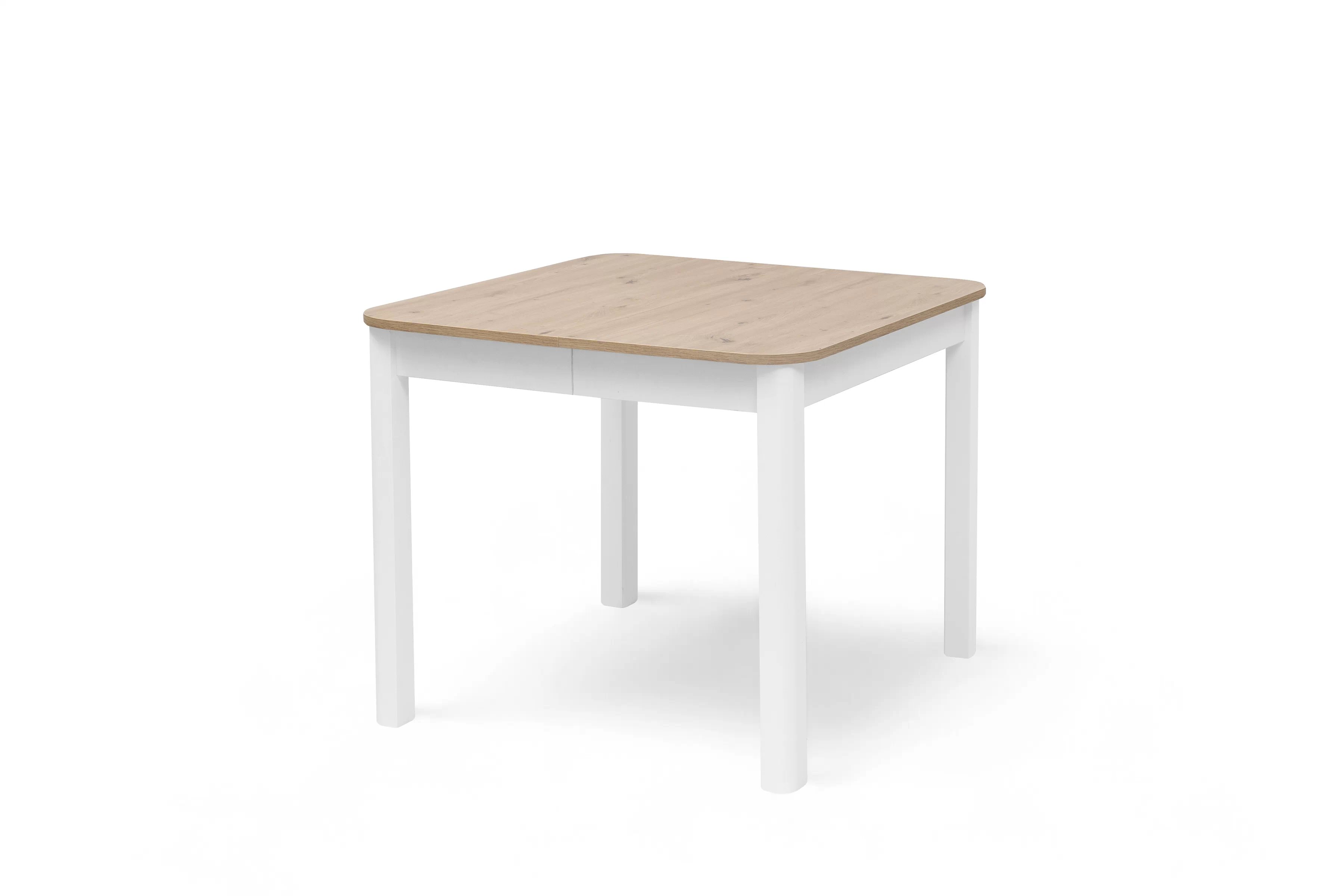 Rozkládací jídelní stůl Biatro 90-130x90 cm - dub artisan / bílá Stůl rozkladany Biatro 90-130x90 cm - dub artisan / bílá