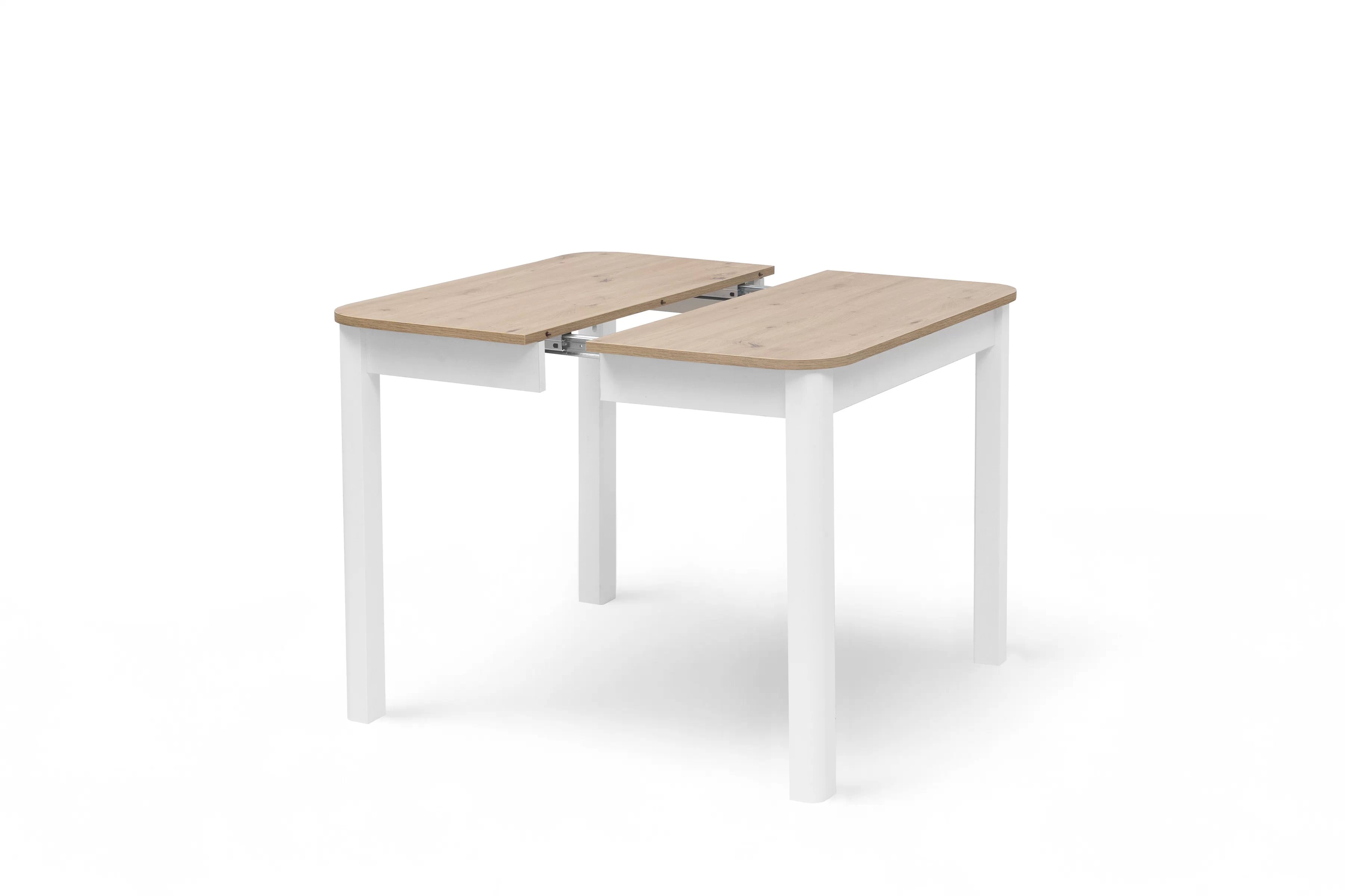 Rozkládací jídelní stůl Biatro 90-130x90 cm - dub artisan / bílá Stůl rozkladany Biatro 90-130x90 cm - dub artisan / bílá