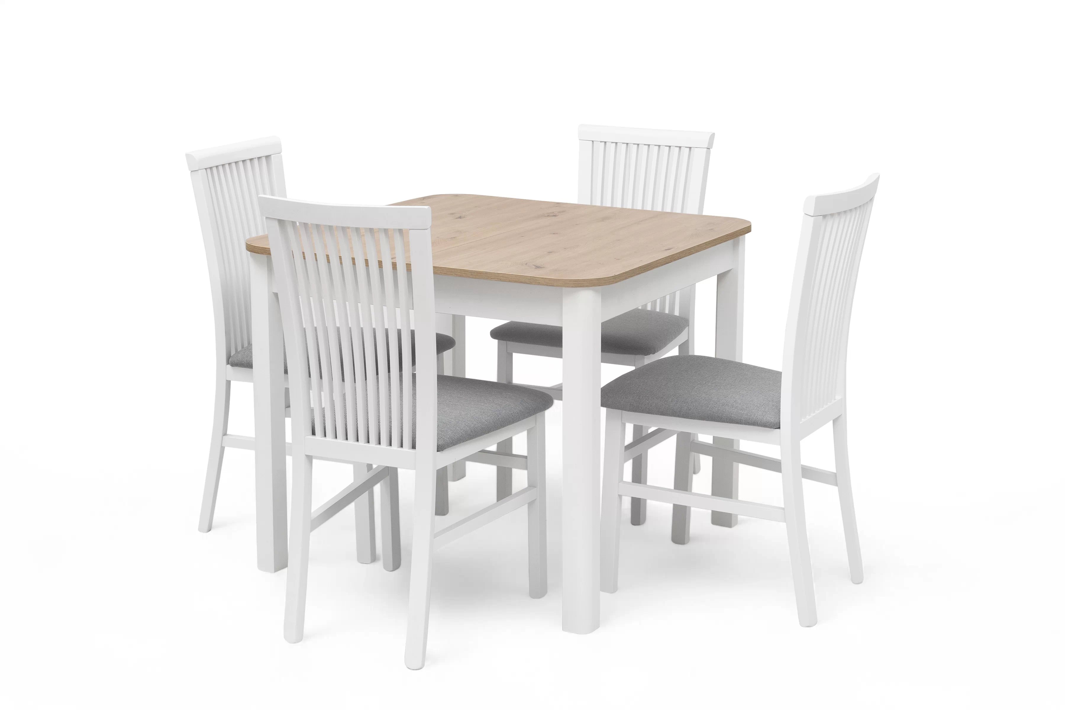 Rozkládací jídelní stůl Biatro 90-130x90 cm - dub artisan / bílá Stůl rozkladany Biatro 90-130x90 cm - dub artisan / bílá