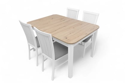 Rozkladací stôl Biatro 90 -130x90 cm - dub artisan / biela Stôl rozkladany Biatro 90-130x90 cm - Dub artisan / Biely