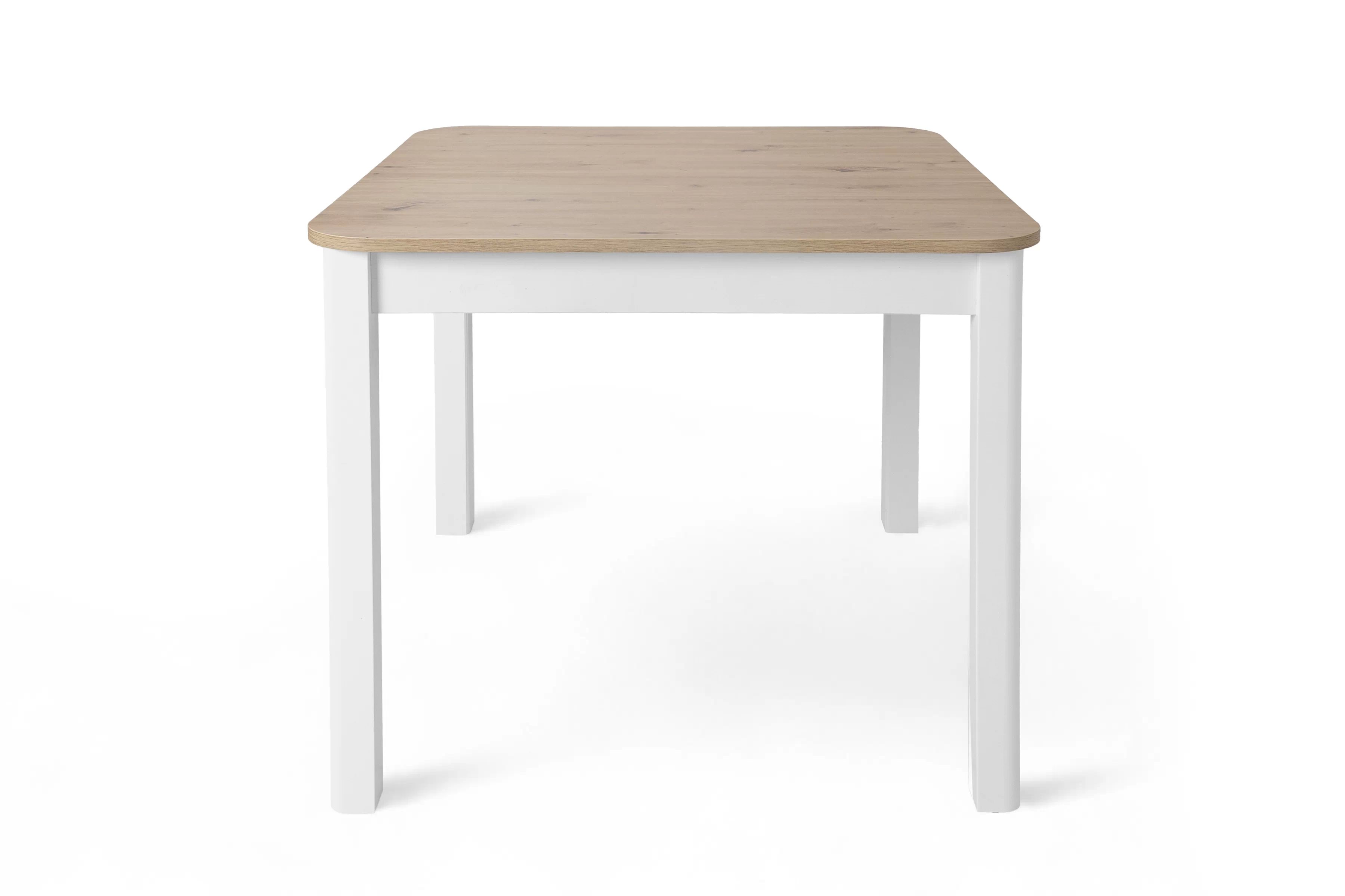 Rozkládací jídelní stůl Biatro 90-130x90 cm - dub artisan / bílá Stůl rozkladany Biatro 90-130x90 cm - dub artisan / bílá