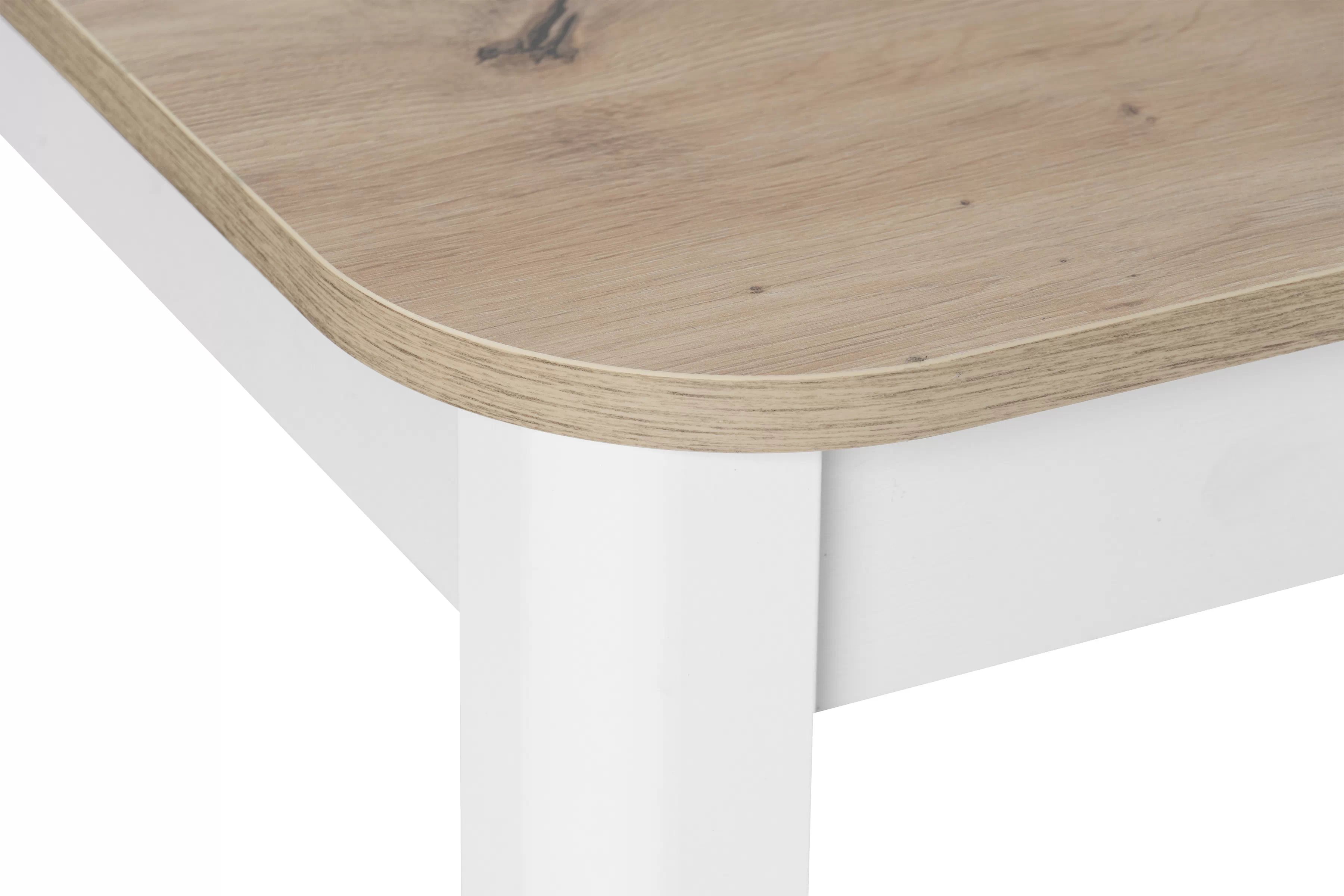 Rozkládací jídelní stůl Biatro 90-130x90 cm - dub artisan / bílá Stůl rozkladany Biatro 90-130x90 cm - dub artisan / bílá