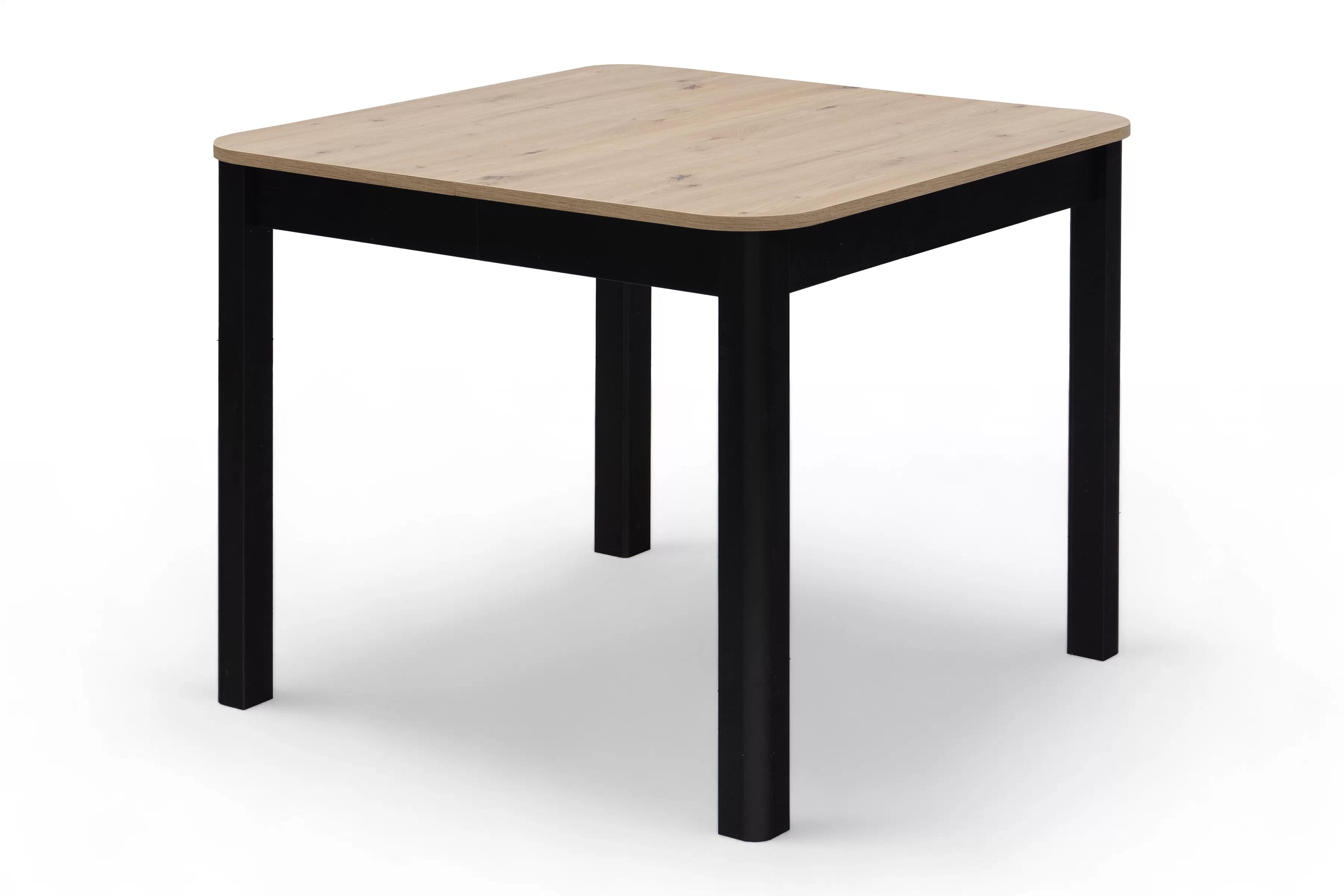 Rozkladací jedálenský stôl Batrio 90-130x90 cm - dub artisan / čierna Stôl rozkladany Biatro 90-130x90 cm - Dub artisan / Čierny