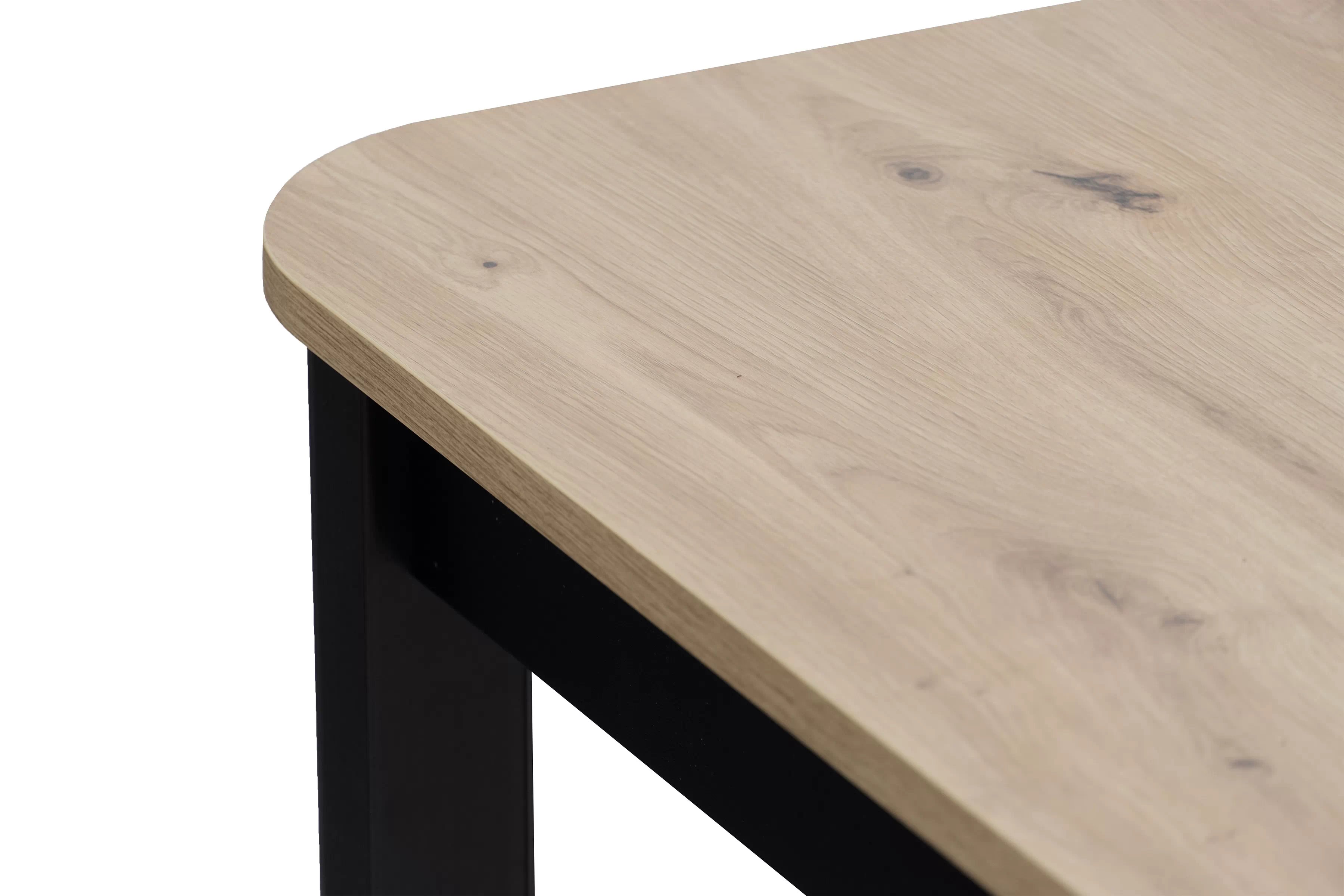 Rozkladací jedálenský stôl Batrio 90-130x90 cm - dub artisan / čierna Stôl rozkladany Biatro 90-130x90 cm - Dub artisan / Čierny