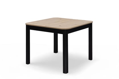Rozkladací jedálenský stôl Batrio 90-130x90 cm - dub artisan / čierna Stôl rozkladany Biatro 90-130x90 cm - Dub artisan / Čierny