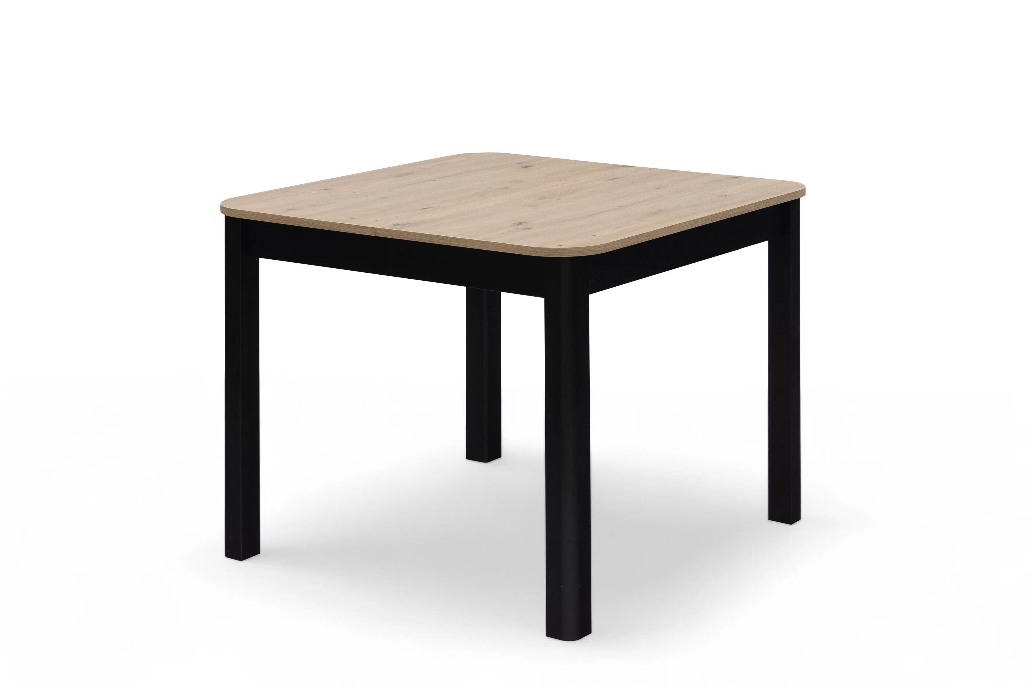 Rozkladací jedálenský stôl Batrio 90-130x90 cm - dub artisan / čierna Stôl rozkladany Biatro 90-130x90 cm - Dub artisan / Čierny