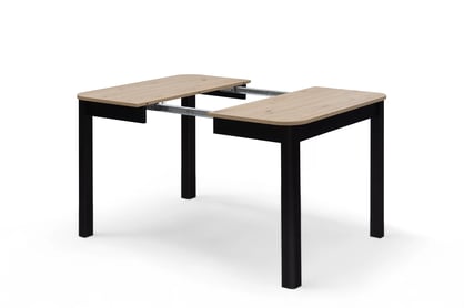 Rozkladací jedálenský stôl Batrio 90-130x90 cm - dub artisan / čierna Stôl rozkladany Biatro 90-130x90 cm - Dub artisan / Čierny