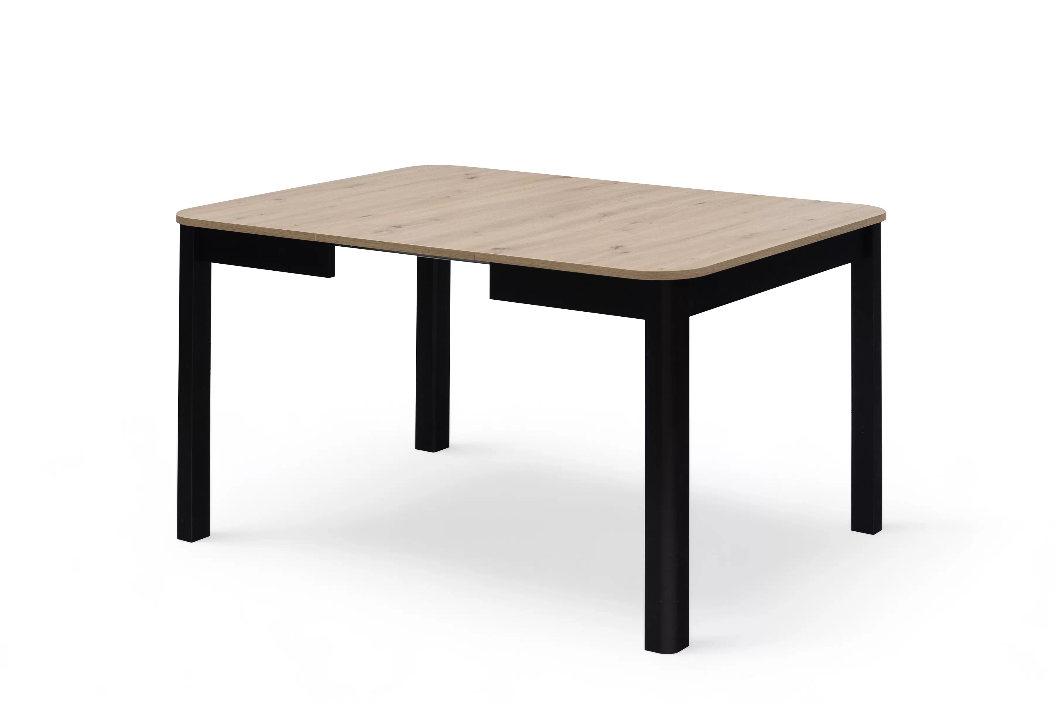 Rozkladací jedálenský stôl Batrio 90-130x90 cm - dub artisan / čierna Stôl rozkladany Biatro 90-130x90 cm - Dub artisan / Čierny