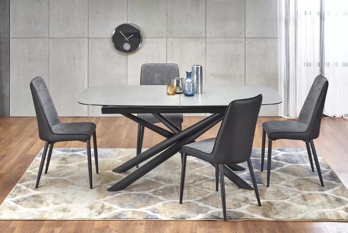 Masă pliabilă Capello 180-240 cm - gri închis / negru stůl pliere capello - tmavý popel / negru