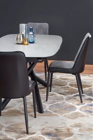 Masă pliabilă Capello 180-240 cm - gri închis / negru stůl pliere capello - tmavý popel / negru