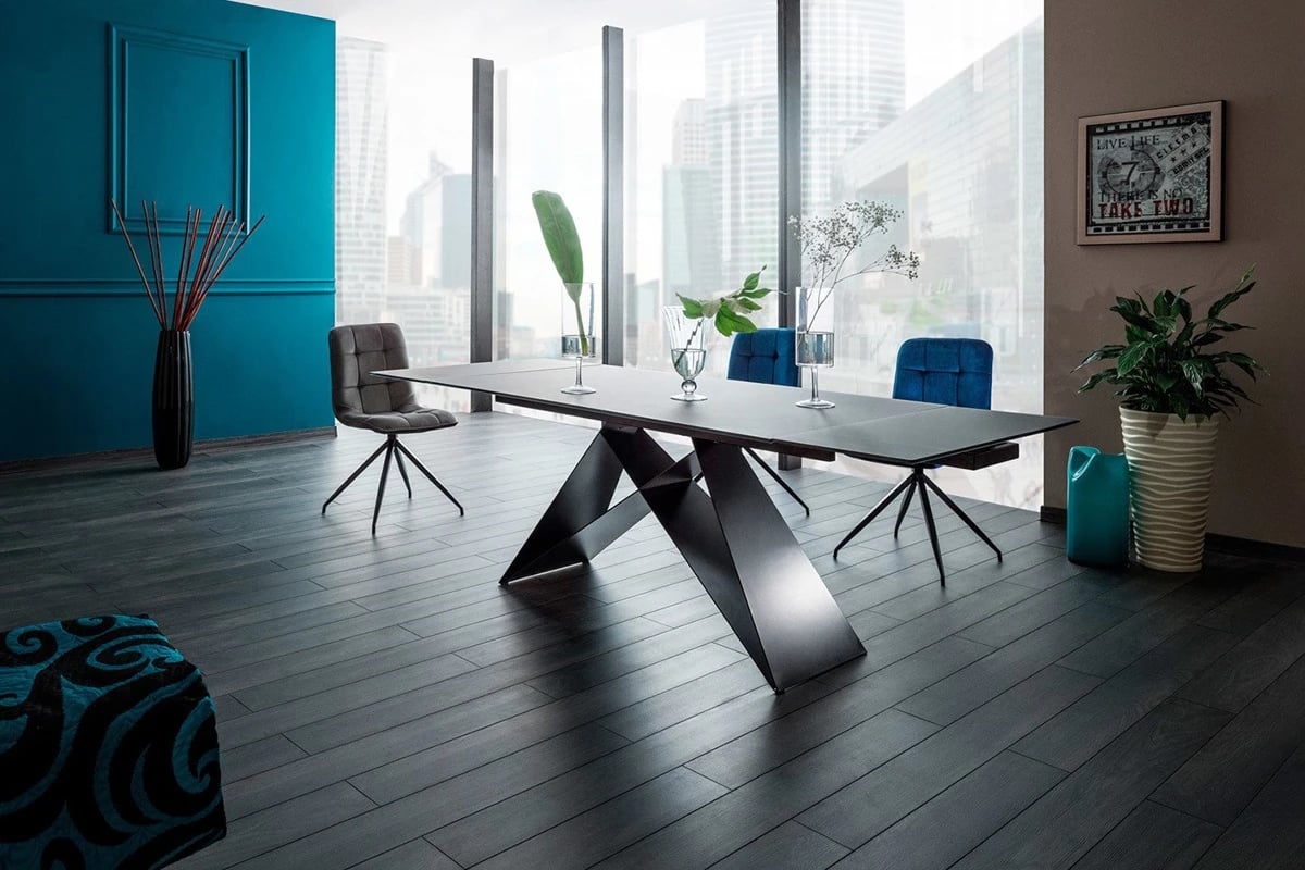 Rozkládací stůl Westin 160-240x90 cm - černý mat Designérský Stůl 