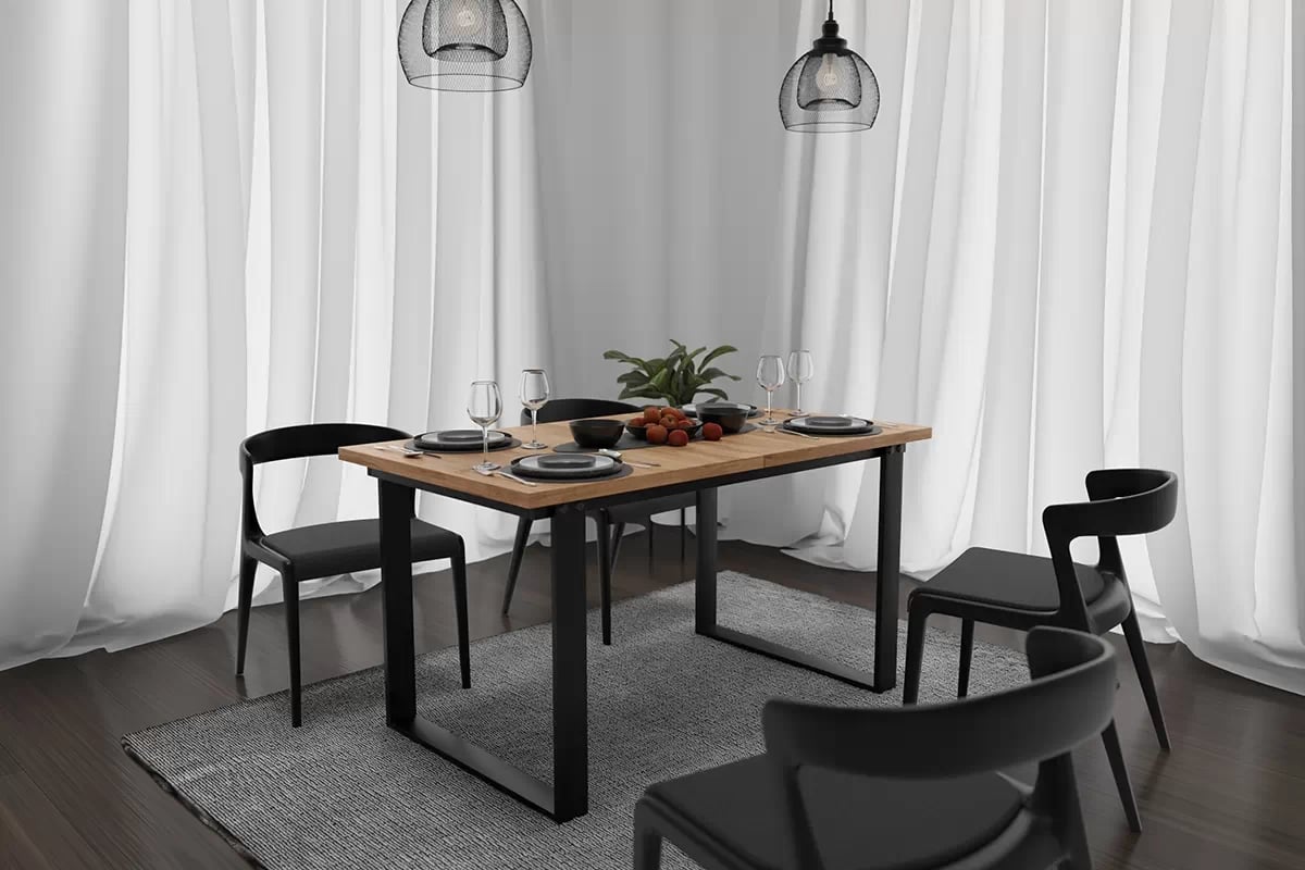 Rozkládací jídelní stůl Temir 140–200x80 cm - dub wotan stůl do 4 osoby