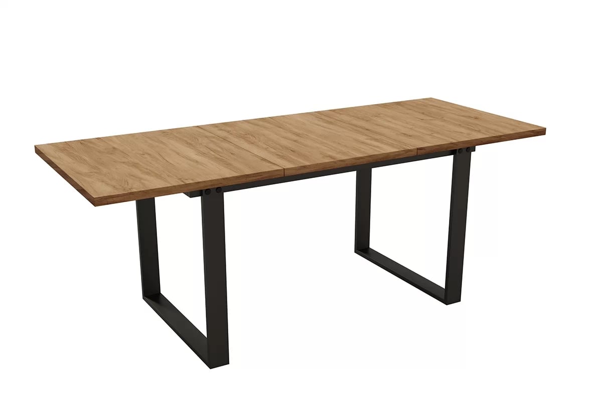 Rozkládací jídelní stůl Temir 140–200x80 cm - dub wotan stůl s kovovými nohami
