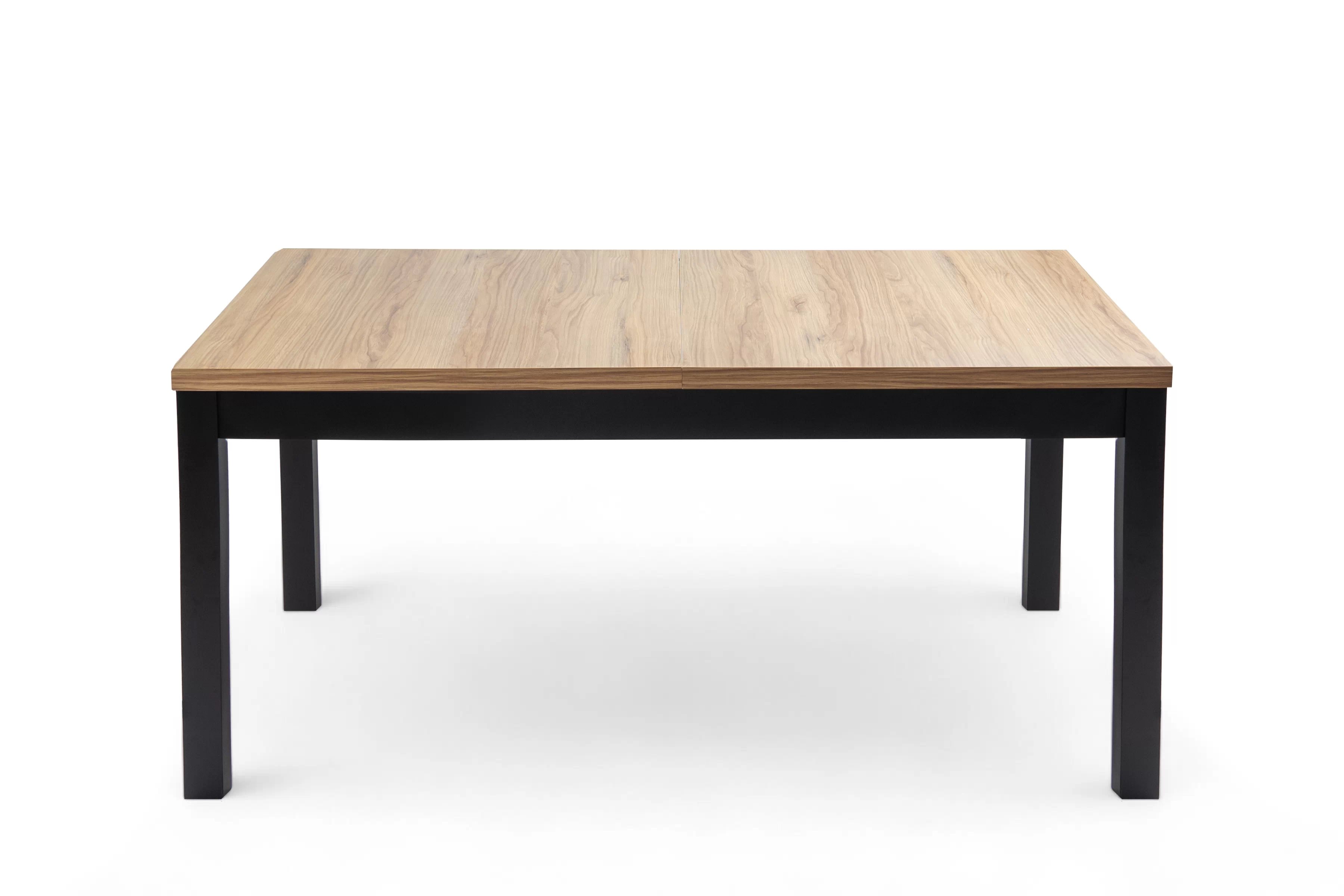 Rozkladací jedálenský stôl Werona 140-220x80 cm - dub praveký / čierna Stôl rozkladany do jedálne 140-220x80 cm Werona na drewnianych nogach - Dub pradawny / čierny nožičky