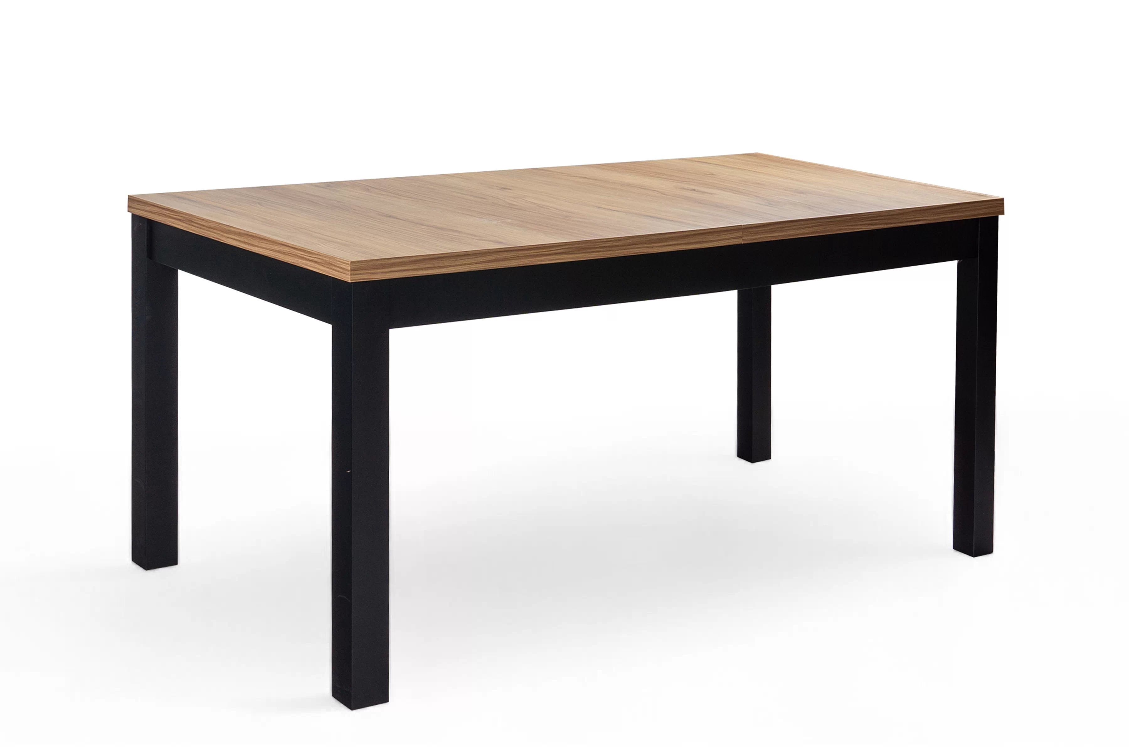 Rozkladací jedálenský stôl Werona 140-220x80 cm - dub praveký / čierna Stôl rozkladany do jedálne 140-220x80 cm Werona na drewnianych nogach - Dub pradawny / čierny nožičky