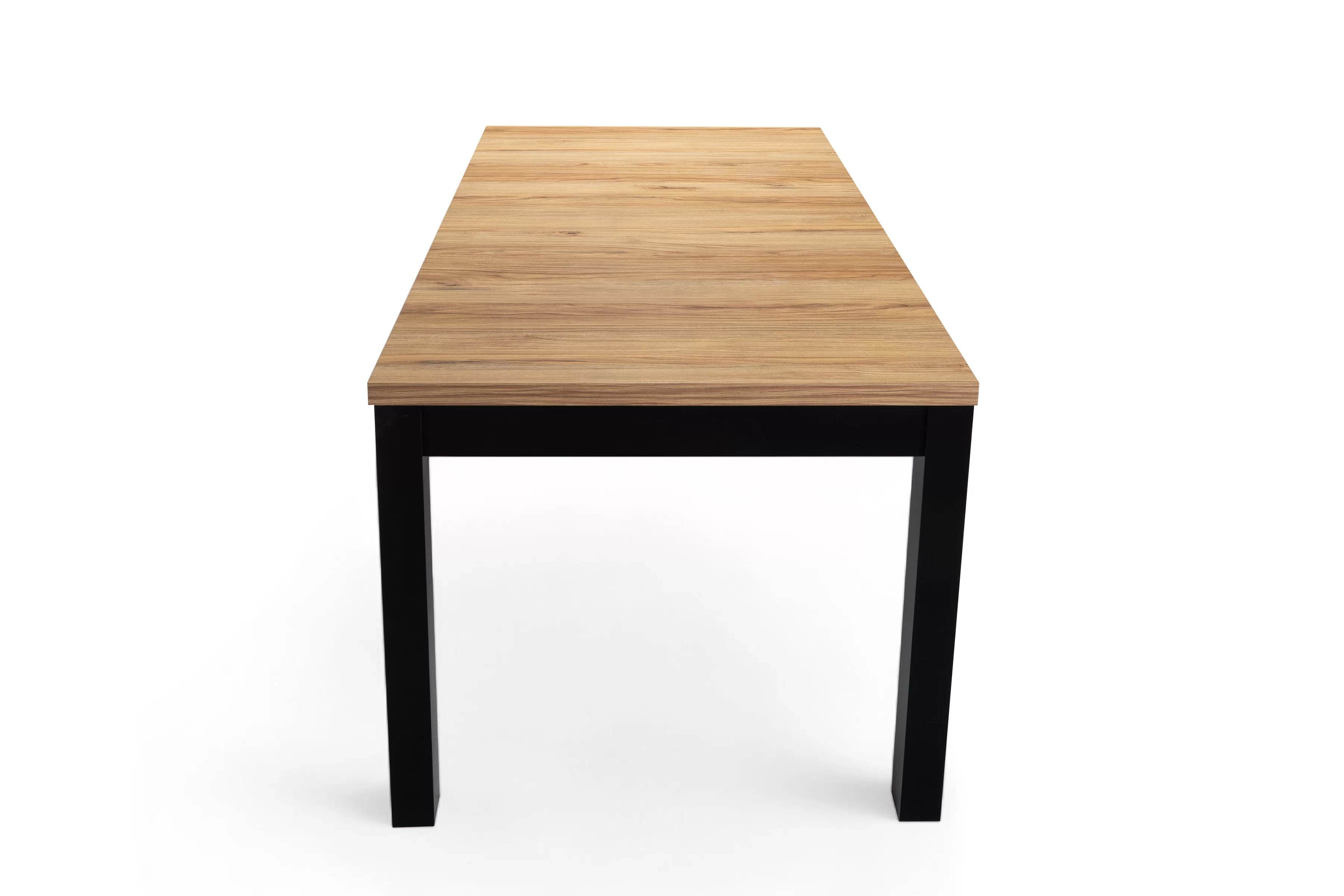 Rozkladací jedálenský stôl Werona 160-200x90 cm - dub praveký / čierna Stôl rozkladany do jedálne 160-200x90 cm Werona na drewnianych nogach - Dub pradawny / čierny nožičky
