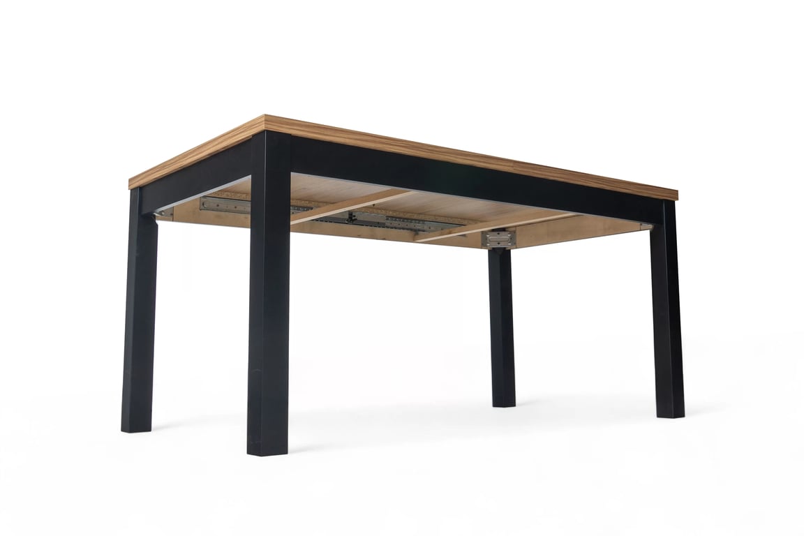 Rozkladací jedálenský stôl Werona 160-200x90 cm - dub praveký / čierna Stôl rozkladany do jedálne 160-200x90 cm Werona na drewnianych nogach - Dub pradawny / čierny nožičky