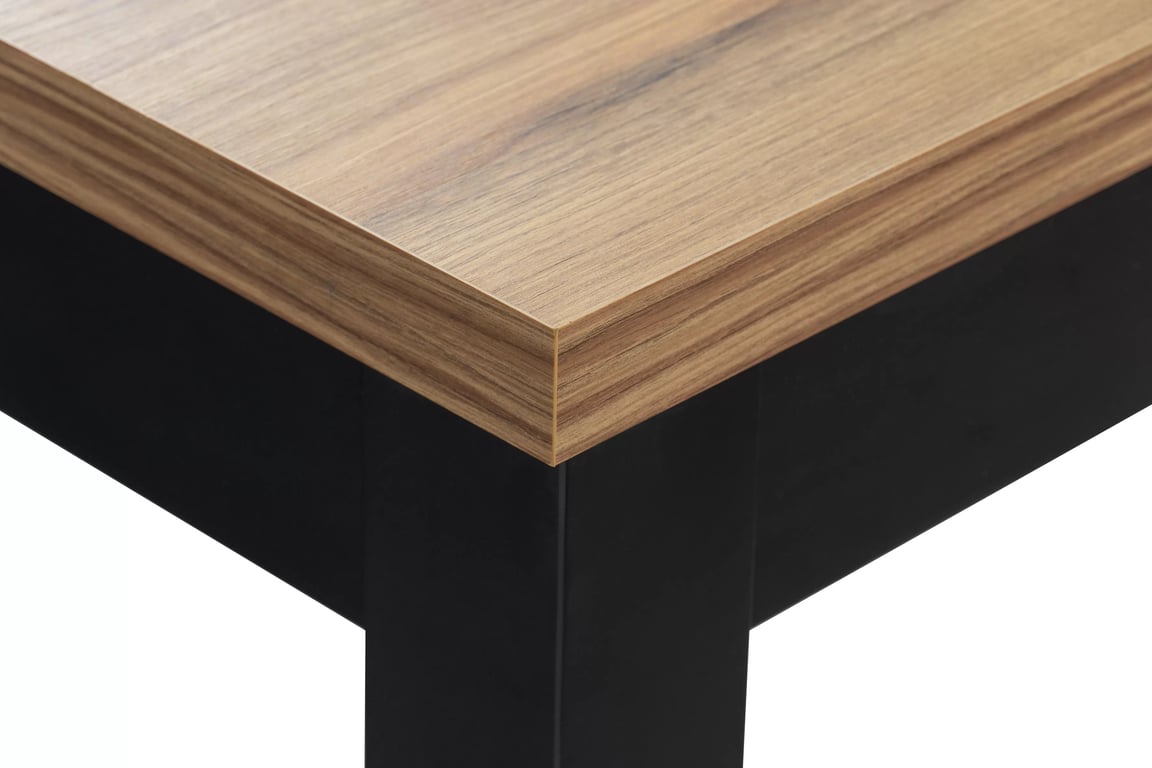 Rozkladací jedálenský stôl Werona 160-200x90 cm - dub praveký / čierna Stôl rozkladany do jedálne 160-200x90 cm Werona na drewnianych nogach - Dub pradawny / čierny nožičky