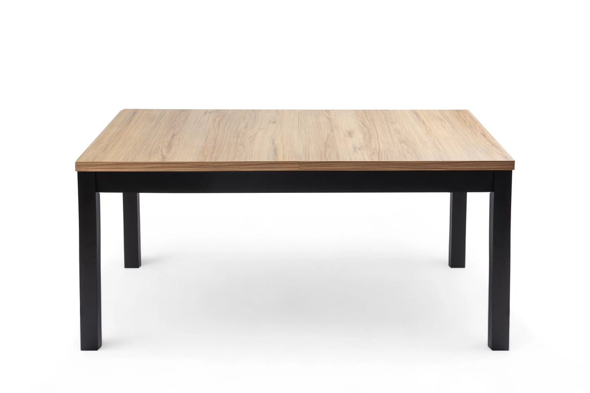 Rozkladací jedálenský stôl Werona 160-200x90 cm - dub praveký / čierna Stôl rozkladany do jedálne 160-200x90 cm Werona na drewnianych nogach - Dub pradawny / čierny nožičky