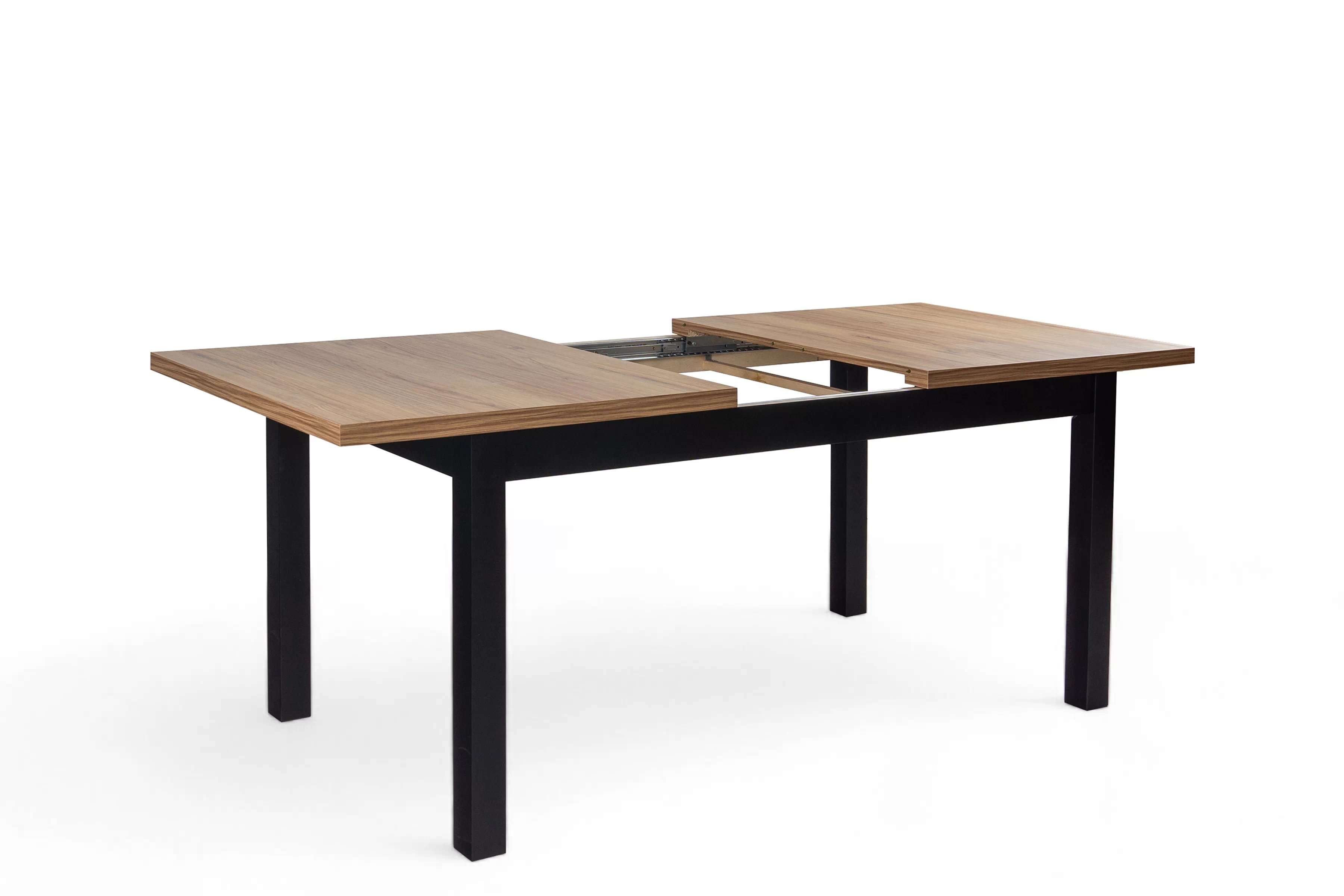 Rozkladací jedálenský stôl Werona 160-200x90 cm - dub praveký / čierna Stôl rozkladany do jedálne 160-200x90 cm Werona na drewnianych nogach - Dub pradawny / čierny nožičky