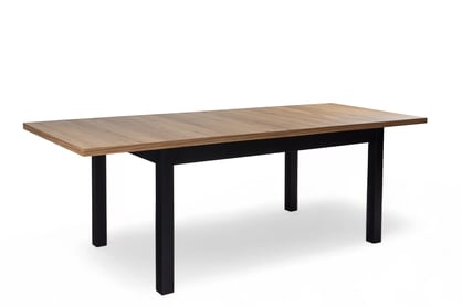 Rozkladací jedálenský stôl Werona 160-200x90 cm - dub praveký / čierna Stôl rozkladany do jedálne 160-200x90 cm Werona na drewnianych nogach - Dub pradawny / čierny nožičky