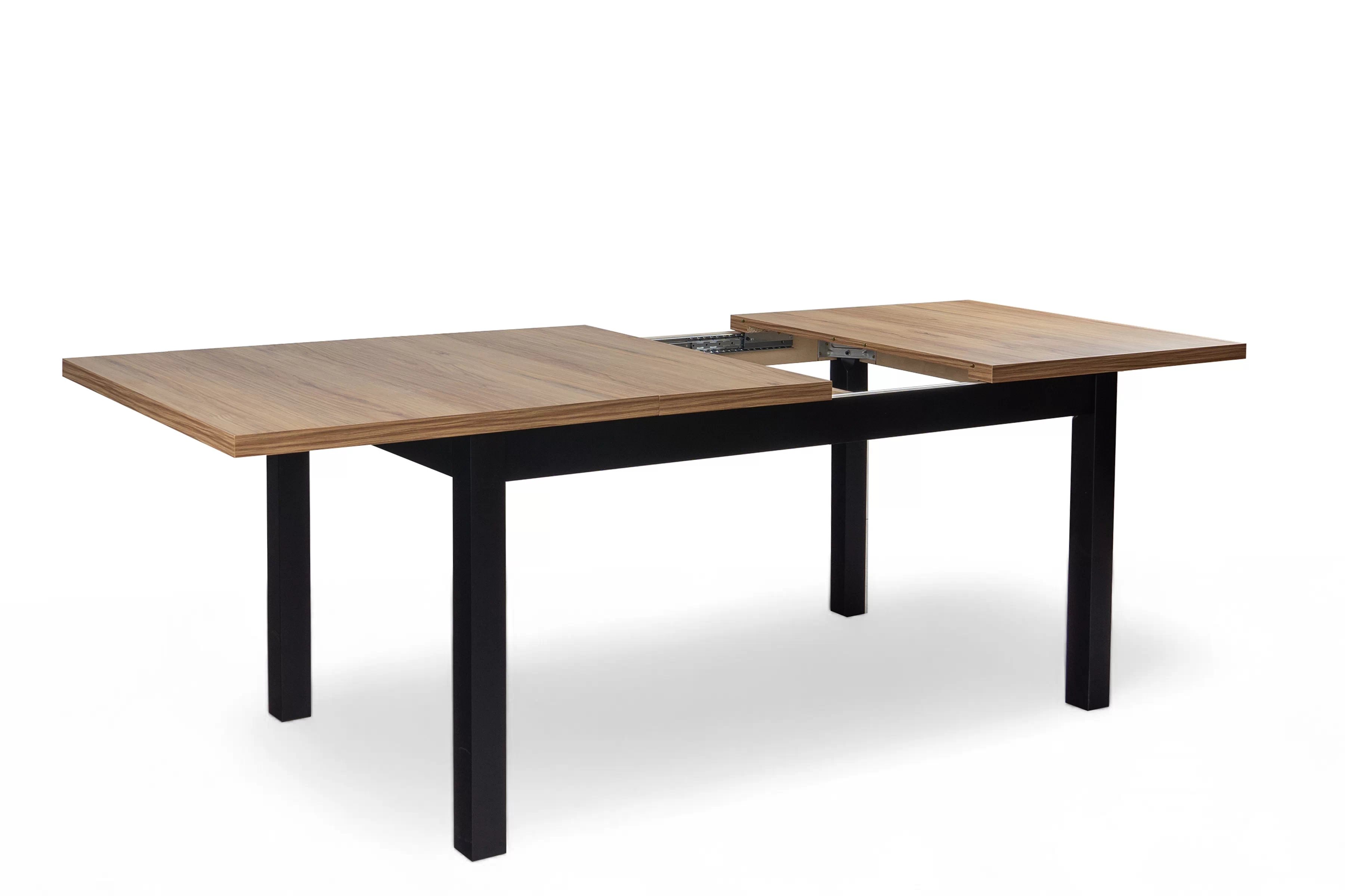 Rozkladací jedálenský stôl Werona 200-250x100 cm - dub praveký / čierna Stôl rozkladany do jedálne 200-250x100 cm Werona na drewnianych nogach - Dub pradawny / čierny nožičky