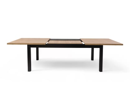 Stůl rozkladany pro jídelny 200-300x100 cm Werona na drewnianych nogach - dub wotan / černé nožičky Stůl rozkladany pro jídelny 200-300x100 cm Werona na drewnianych nogach - dub wotan / černé nožičky