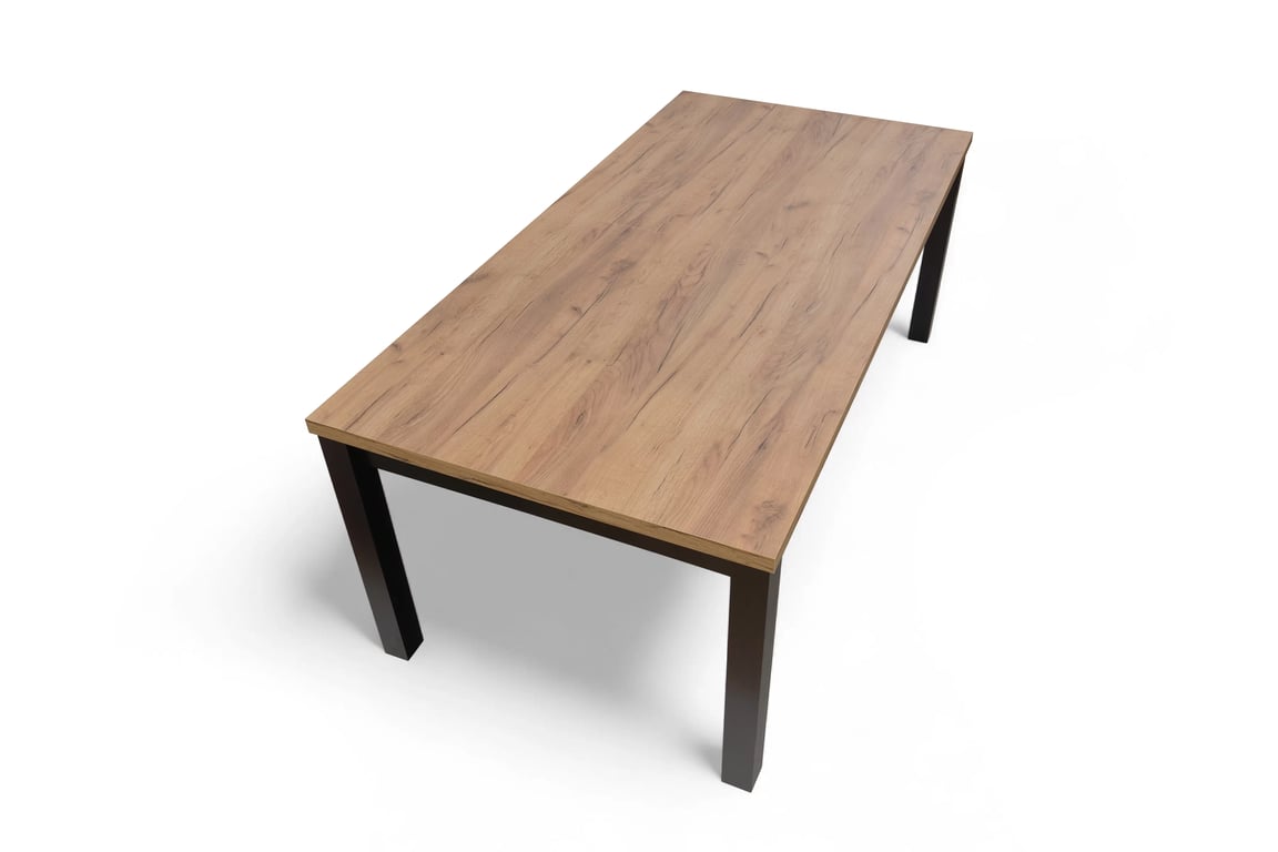 Stůl rozkladany pro jídelny 200-300x100 cm Werona na drewnianych nogach - dub wotan / černé nožičky Stůl rozkladany pro jídelny 200-300x100 cm Werona na drewnianych nogach - dub wotan / černé nožičky