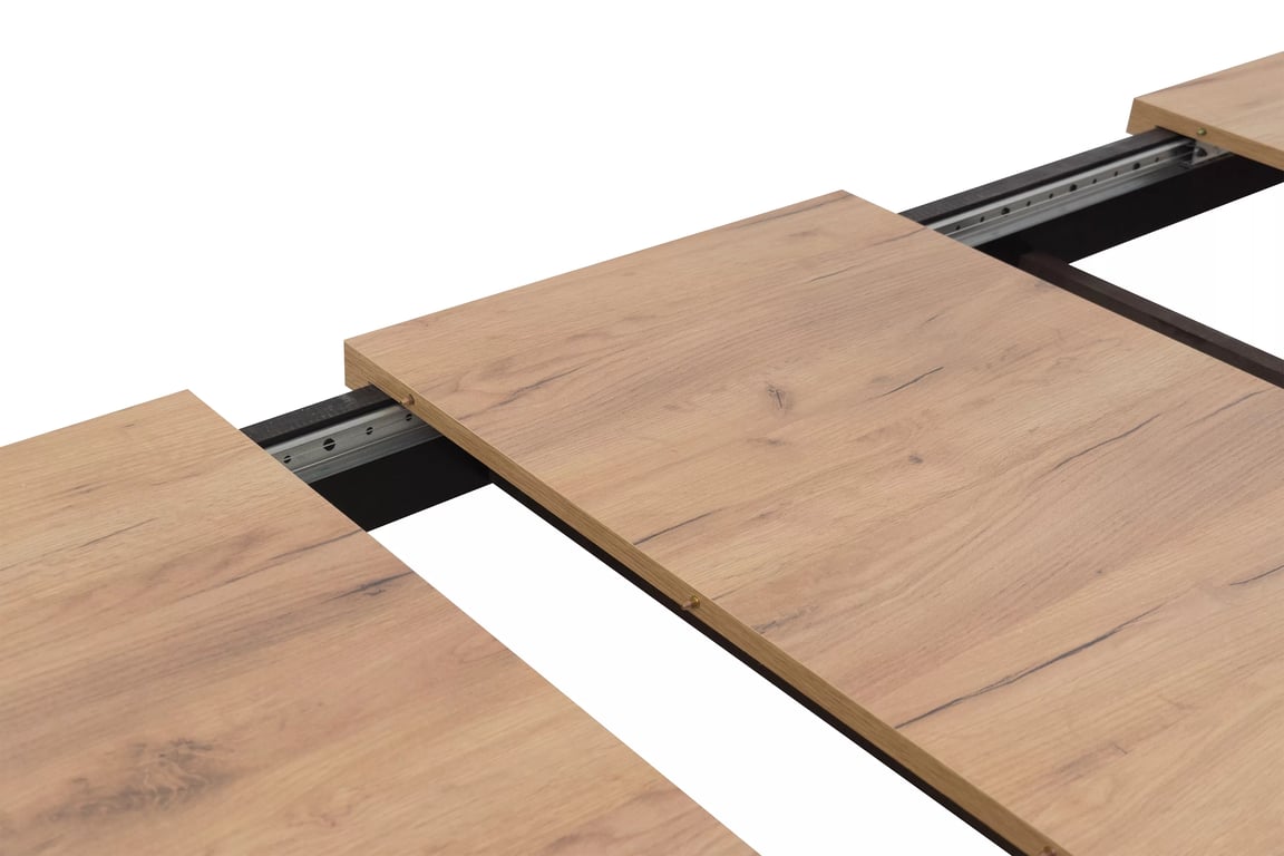 Stůl rozkladany pro jídelny 200-300x100 cm Werona na drewnianych nogach - dub wotan / černé nožičky Stůl rozkladany pro jídelny 200-300x100 cm Werona na drewnianych nogach - dub wotan / černé nožičky