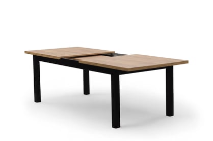 Stůl rozkladany pro jídelny 200-300x100 cm Werona na drewnianych nogach - dub wotan / černé nožičky Stůl rozkladany pro jídelny 200-300x100 cm Werona na drewnianych nogach - dub wotan / černé nožičky