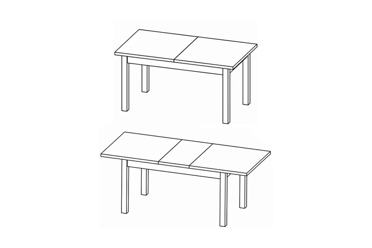 Rozkladací jedálenský stôl Kora 160-203x90 cm - samoa king Stôl kora 