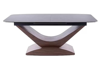 Rozkladací jedálenský stôl Dolce Ceramic 180-240x95 cm - sivý mramor / orech